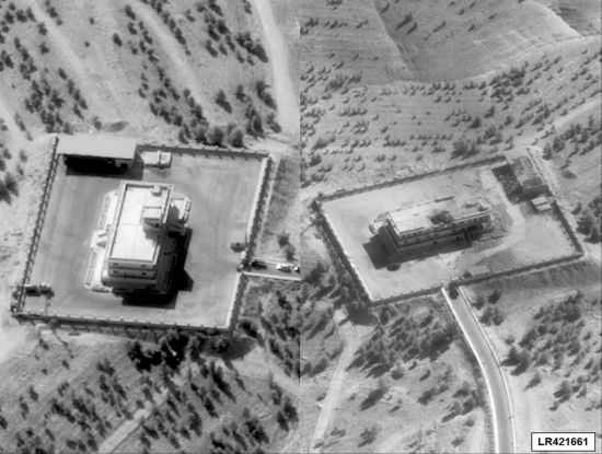 资料图:美国国防部在twitter上的官方账号公布了F-22战斗机空袭ISIS目标前后对比图像。 资料图:美国国防部在twitter上的官方账号公布了F-22战斗机空袭ISIS目标前后对比图像。