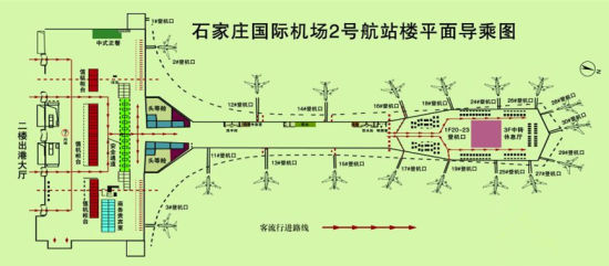 T2航站楼平面图 T2航站楼平面图