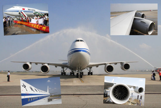 我国首架747-8客机执飞CA1315航班降落广州 我国首架747-8客机执飞CA1315航班降落广州