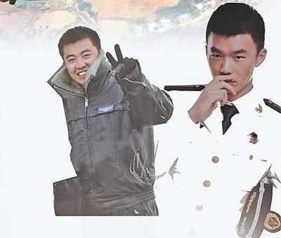 姜涛(左)、鲁朋飞(右) 英雄年轻的生命已逝去,但精神将永远活在人们心间。