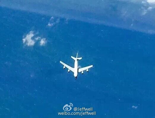资料图:网友拍到的RC135侦察中国沿海