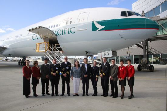 国泰航空与波音公司于上星期六(九月二十六日)庆祝付运国泰第 70 架波音 777 客机。