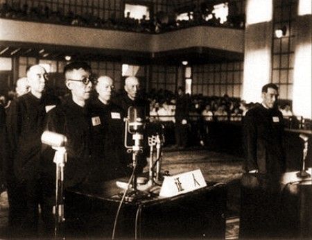 资料图:溥仪出庭作证东京审判