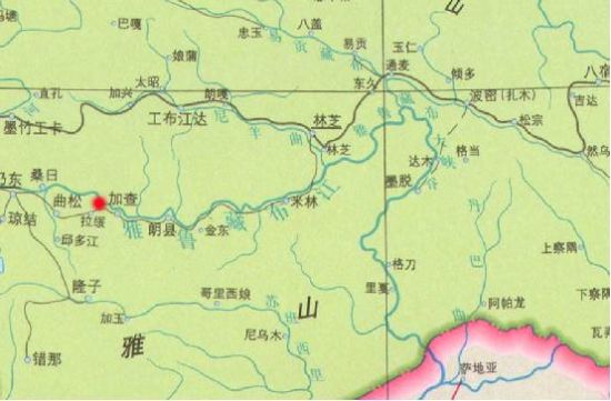 藏木水电站区位示意图