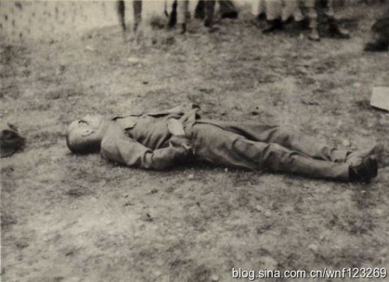 资料图:1947年3月27日,田中久一在广州流水桥刑场被枪决。