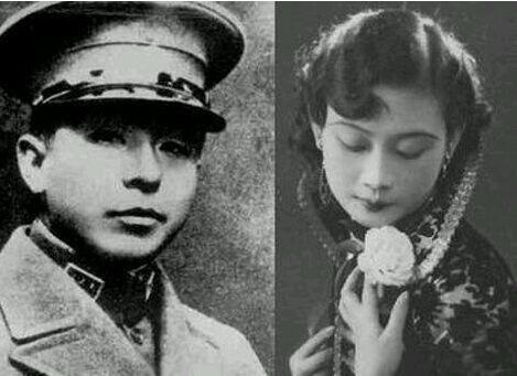 资料图:张学良与影星胡蝶