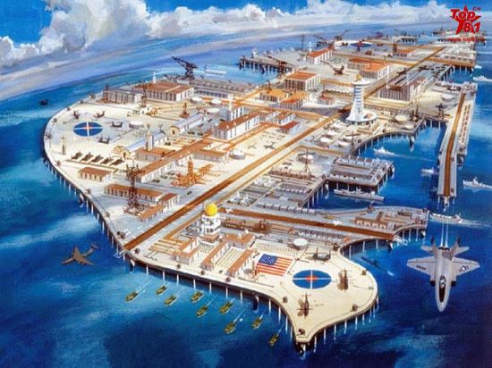 资料图:美军“海上基地”假想图 资料图:美军“海上基地”假想图