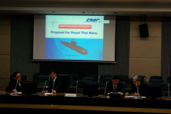 投影中的潜艇应为中方推荐的S-26T型 投影中的潜艇应为中方推荐的S-26T型