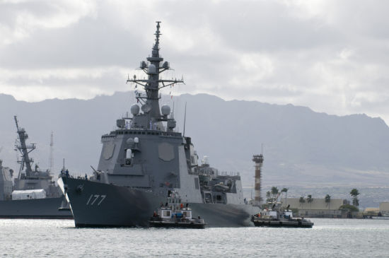 2010年6月22日,日本海上自卫队最新型DDG-177爱宕号宙斯盾导弹驱逐舰抵达珍珠港。该舰将参加由美国主导的2010环太平洋多国联合海上军演。 2010年6月22日,日本海上自卫队最新型DDG-177爱宕号宙斯盾导弹驱逐舰抵达珍珠港。该舰将参加由美国主导的2010环太平洋多国联合海上军演。
