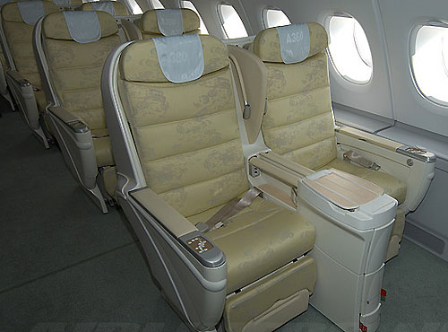 图文空中客车a380客机公务舱