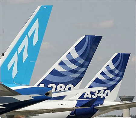 图文：波音777空客A380及A340都参加本次航展