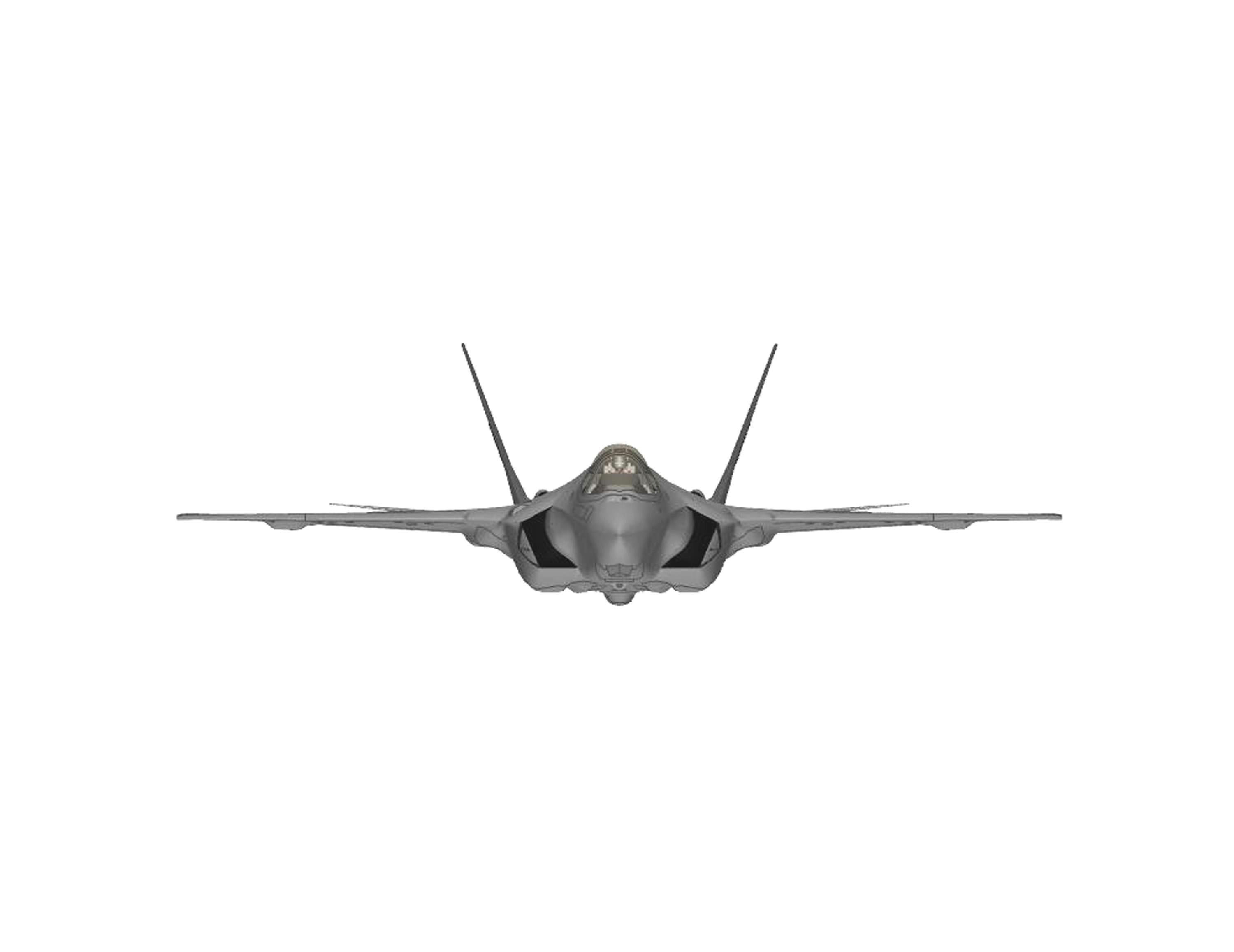 图文：海军版F-35C战机正视效果图