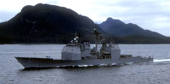 图文:美国海军现役提康德罗加级导弹巡洋舰巡