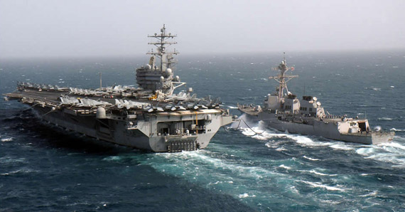 图文:美国海军航母战斗群力量将参与打击