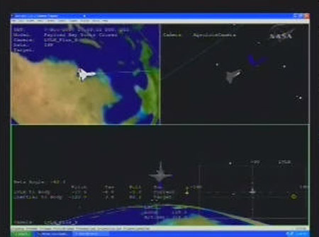图文：美国发现号航天飞机飞行模拟画面