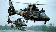 启程：29日9时54分，陆航直升机编队第一梯队启程