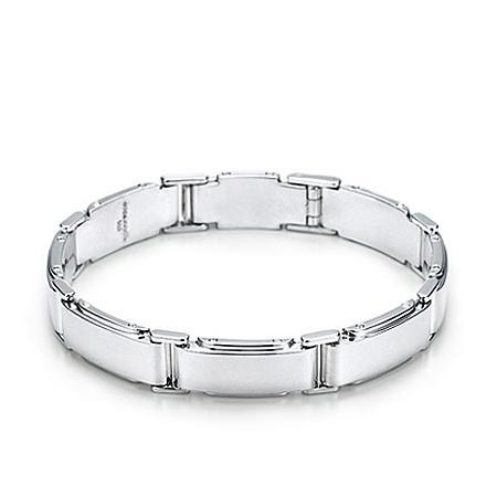 Tiffany蒂芙尼银色大都会Metropolis男士手镯_蒂