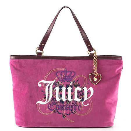 Juicy Couture橘滋 玫红色Heritage皇冠LOGO刺