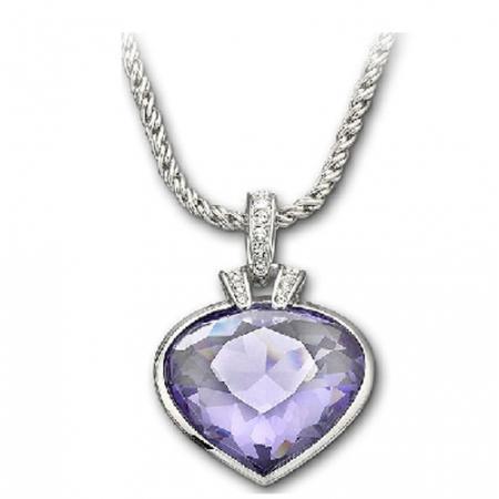 Swarovski施华洛世奇奢华海洋之心紫色水晶吊