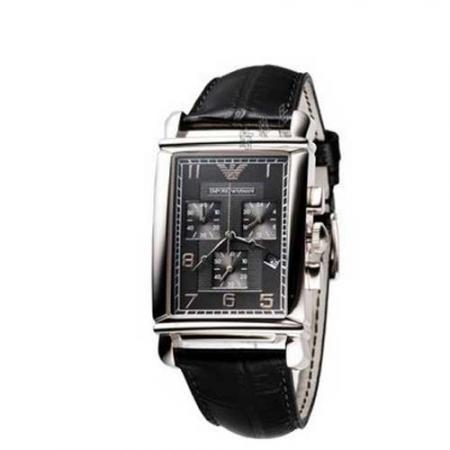 Armani阿玛尼 意大利极简主义三眼日历男表A