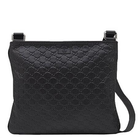 GUCCI古琦 深可可色压花GG图案男士斜挎信使