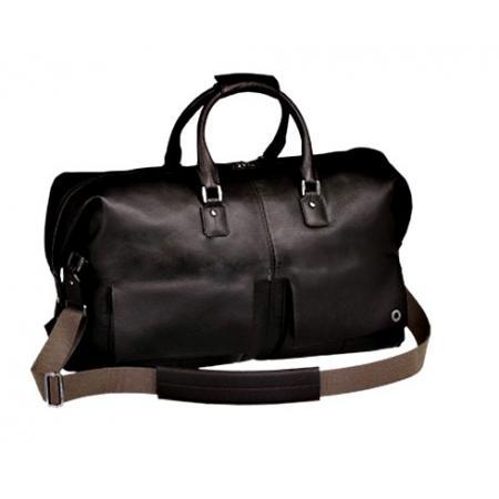 Montblanc万宝龙黑色鹿皮男士经典旅行提包10