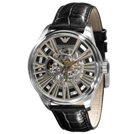 Emporio Armani阿玛尼 大表盘镂空雕花机械男