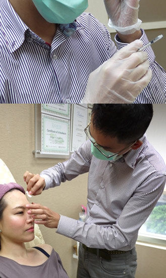 医生开始注射 医生开始注射