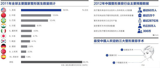 2011全球整形医生数量表 2011全球整形医生数量表