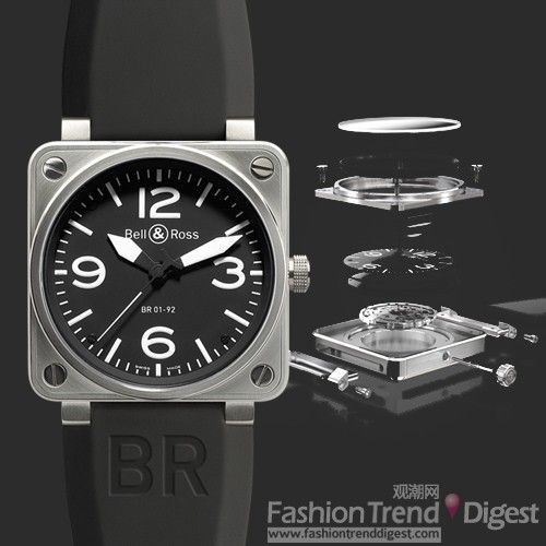 Bell&Ross柏莱士 AVIATION系列 BR 01-92 STEEL 专业军表 Bell&Ross柏莱士 AVIATION系列 BR 01-92 STEEL 专业军表