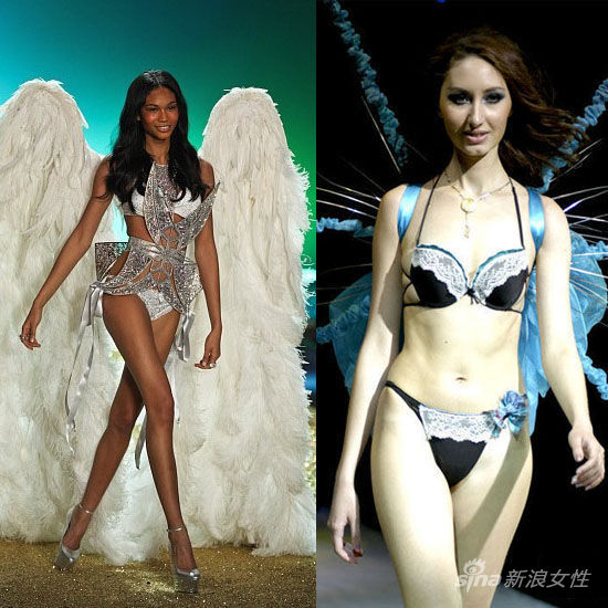 “维多利亚的秘密”与“天堂传说”对比