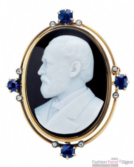 Charles Lewis Tiffany浮雕玛瑙贝胸针 Charles Lewis Tiffany浮雕玛瑙贝胸针