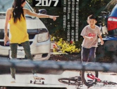 张柏芝母子加拿大平凡温馨生活照曝光