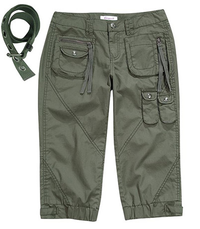 组图:军绿色工装裤让淑女变野蛮(2)_伊人风采_新浪网