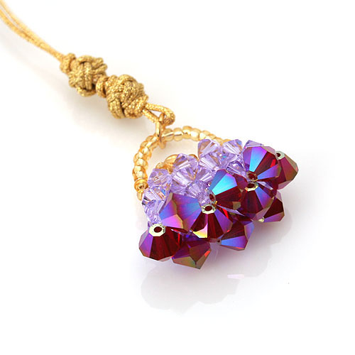 组图:串珠手机链晶莹女人心(10)