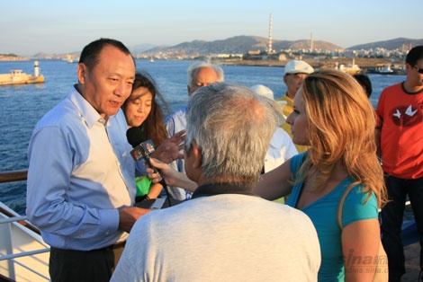 百对情侣爱琴海玩转浪漫之希腊国家电视台采访