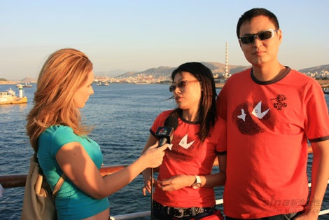 百对情侣爱琴海玩转浪漫之希腊国家电视台采访