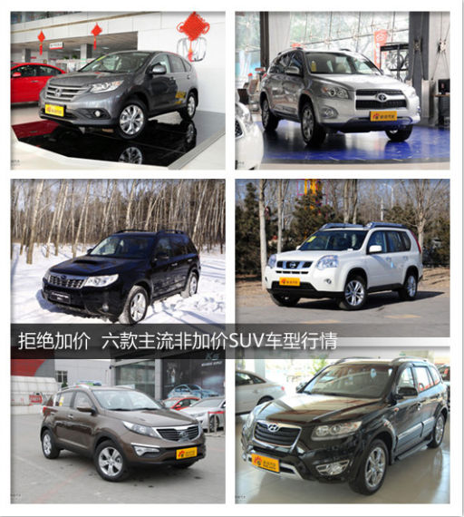 拒绝加价 六款主流非加价SUV车型行情