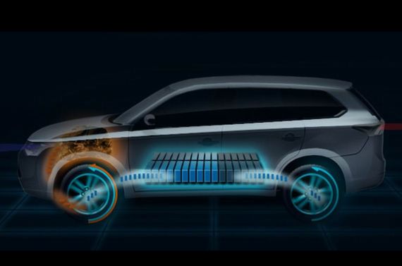 三菱欧蓝德插电式混合动力将亮相巴黎车展