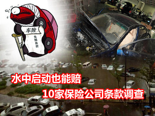 水中启动也能赔 10家保险公司条款调查