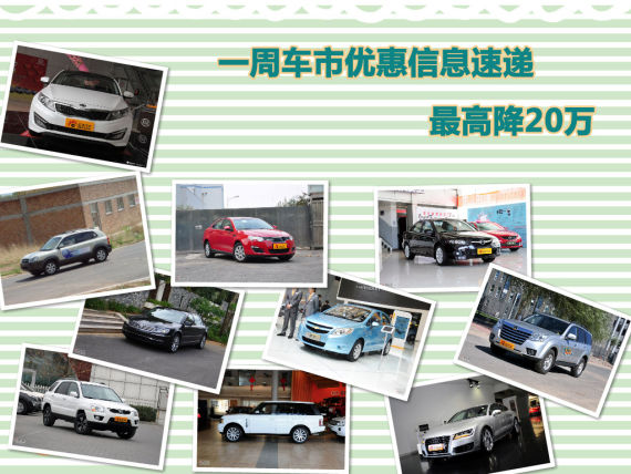 一周车市优惠信息速递 最高降20万
