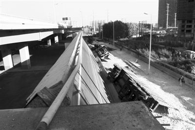 哈尔滨市政府称塌桥系匝道侧滑