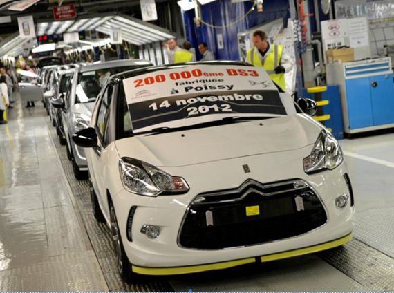 第20万辆DS3在法国普瓦西工厂下线