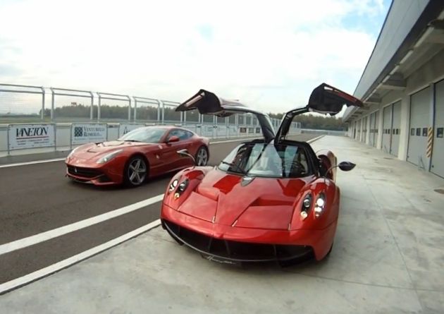 强者对决 法拉利F12 VS 帕加尼Huayra