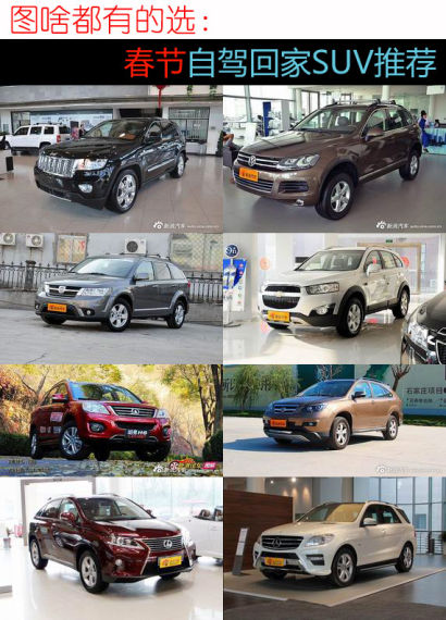 图啥都有的选：春节自驾车回家SUV推荐
