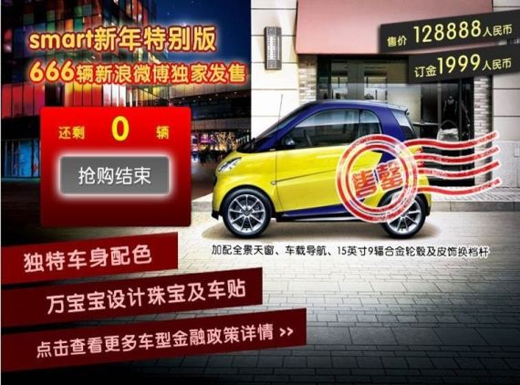 smart携手微博平台 创新营销破纪录