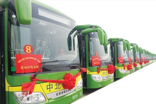 安凯30台纯电动公交开进马鞍山