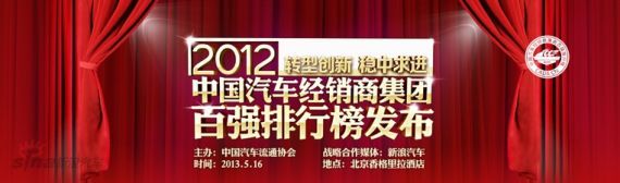 2012汽车经销商百强榜 广汇汽车蝉联冠军