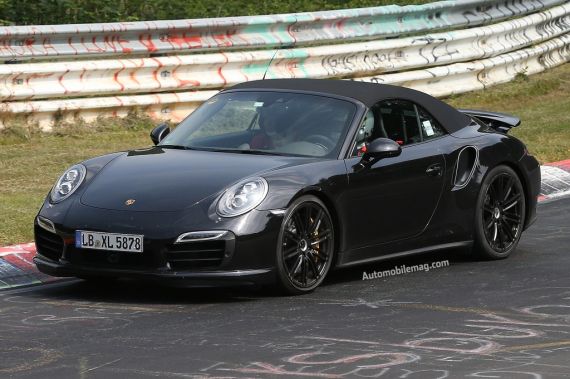 全新保时捷911 Turbo敞篷跑车无伪装谍照