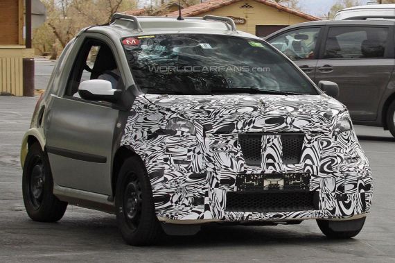 2014款Smart ForTwo谍照 与Twingo共平台